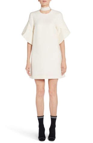 wool & silk gazar shift dress by fendi|wool online shopping.